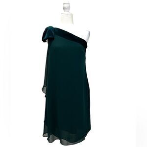 LAUREN RALPH LAUREN Women’s One Shoulder Green Mini Dress